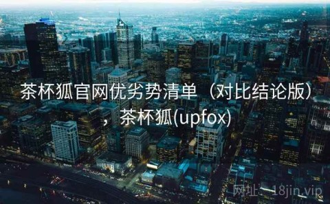 茶杯狐官网优劣势清单（对比结论版），茶杯狐(upfox)