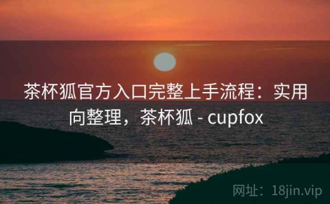 茶杯狐官方入口完整上手流程：实用向整理，茶杯狐 - cupfox