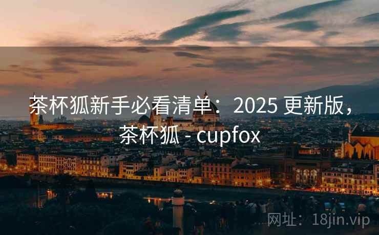 茶杯狐新手必看清单：2025 更新版，茶杯狐 - cupfox